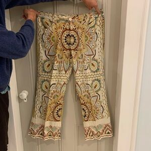 Zara XXL Linen Print Pants
